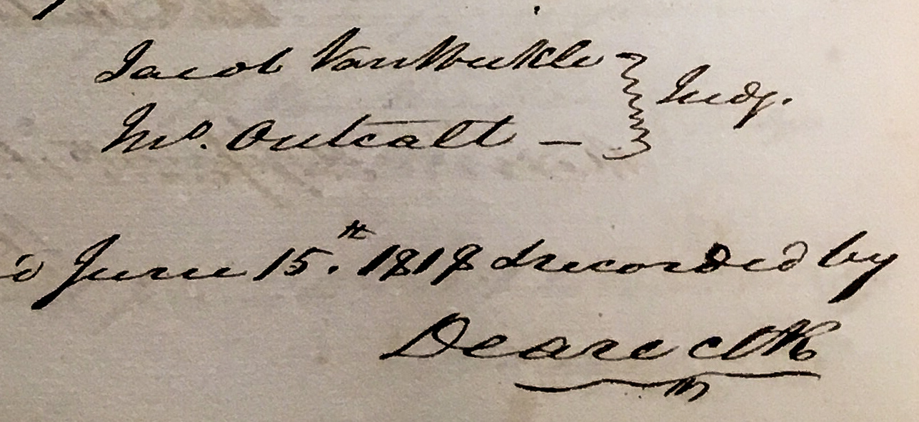 Judge Van Wickle signature