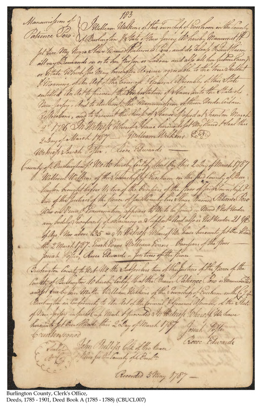 Burlington County Deed Book A, Folio 183