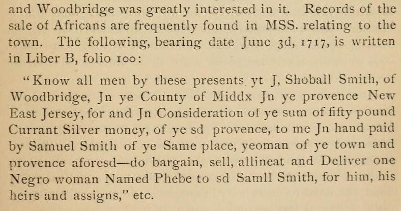Bill of sale for Phebe, sold by Shoball Smith to Samuel Smith