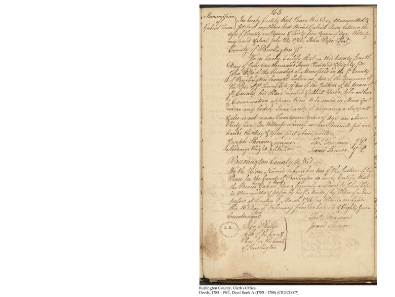 Burlington County Deed Book A, Folio 163